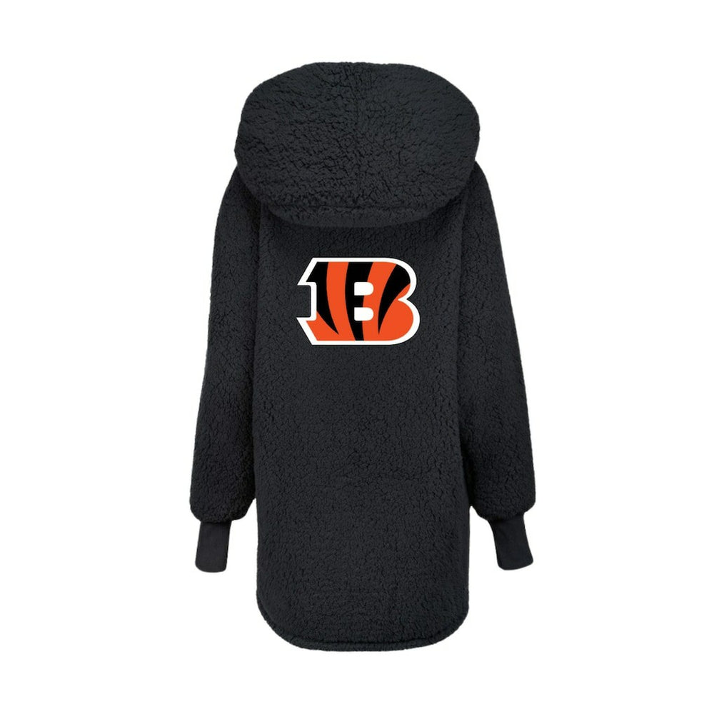 Cincinnati Bengals Jill Martin Women's Oversized Hooded Lounger - Black - NFL