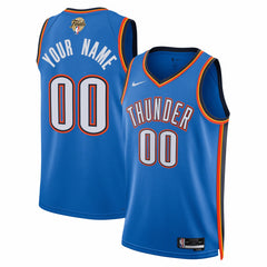 Nike Oklahoma City Thunder Unisex 2025 NBA Finals Patch Custom Swingman Jersey Blue Icon Edition
