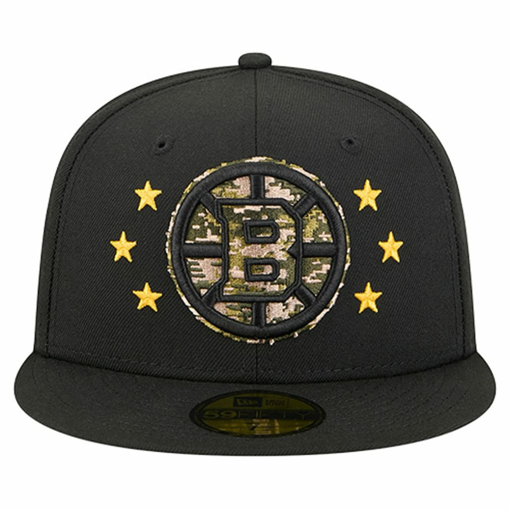 Boston Bruins New Era Military Appreciation Digital Camo Stars 59FIFTY Fitted Hat - Black | New Era sale