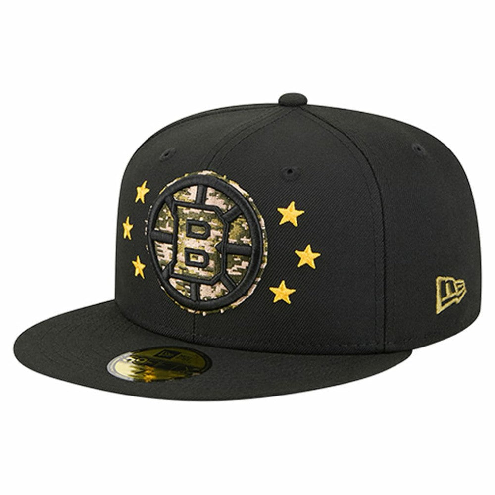 Boston Bruins New Era Military Appreciation Digital Camo Stars 59FIFTY Fitted Hat - Black | New Era sale