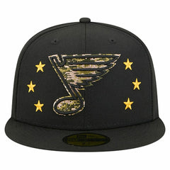 St. Louis Blues New Era Military Appreciation Digital Camo Stars 59FIFTY Fitted Hat - Black | New Era discount