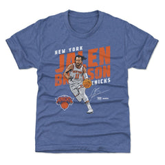 Jalen Brunson New York Knicks 500 Level Youth Slant T-Shirt Blue