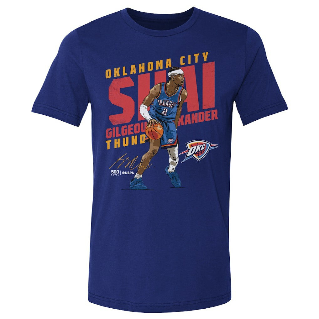 Shai Gilgeous-Alexander Oklahoma City Thunder 500 Level Slant T-Shirt Blue