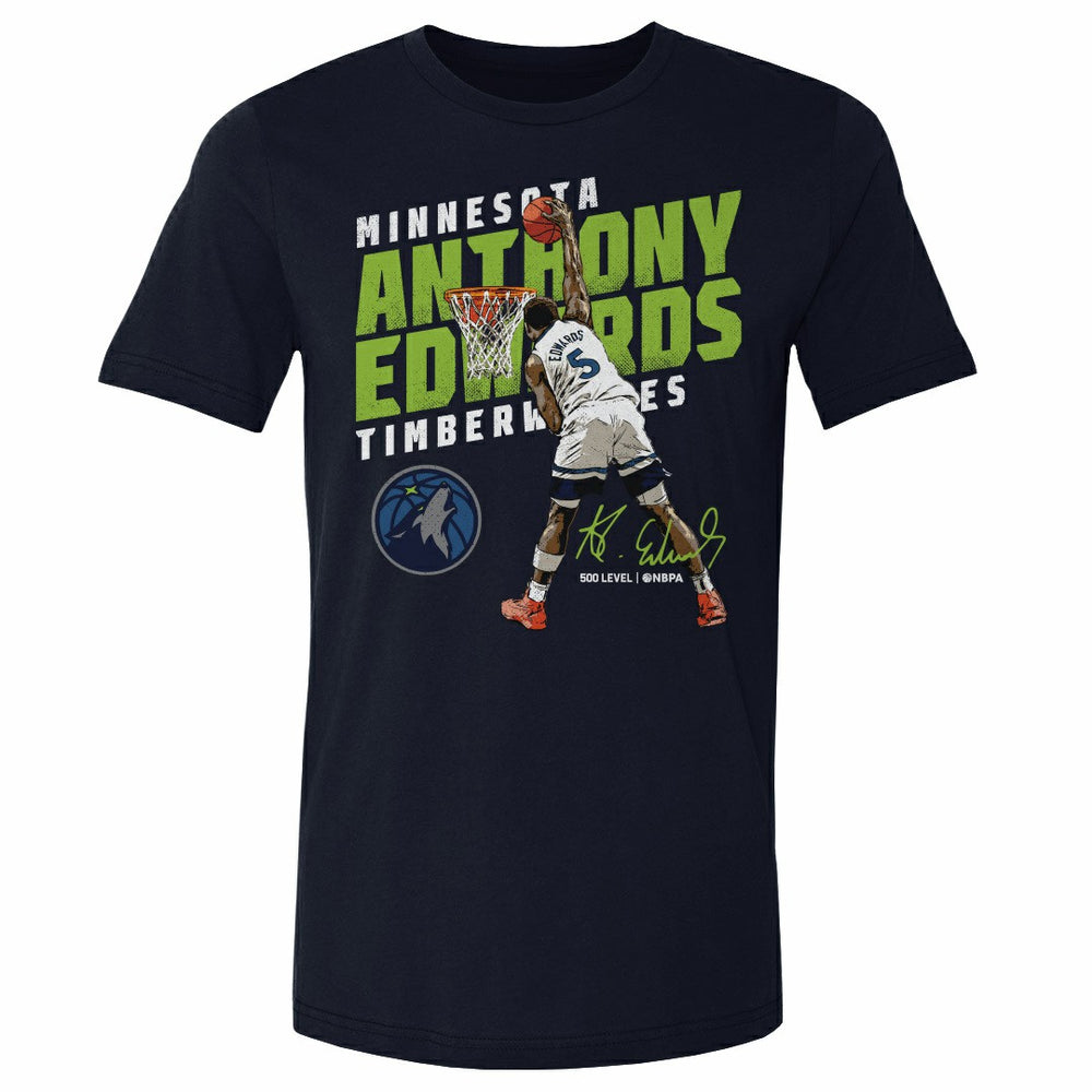Anthony Edwards Minnesota Timberwolves 500 Level Slant T-Shirt Navy