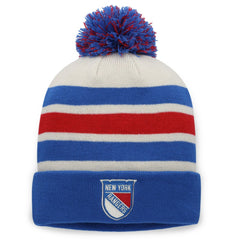 New York Rangers Fanatics 2026 NHL Winter Classic Cuffed Pom Knit Hat - Cream/Blue | Fanatics Clearance
