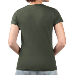 Green Bay Packers G-III 4Her by Carl Banks Women's Super-Slim Fit Lightweight Pinstripe Circle V-Neck T-Shirt - Green - NFL