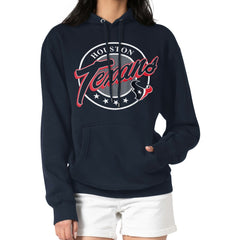 Houston Texans G-III 4Her by Carl Banks Women's Pinstripe Circle Fleece Pullover Hoodie - Navy - NFL