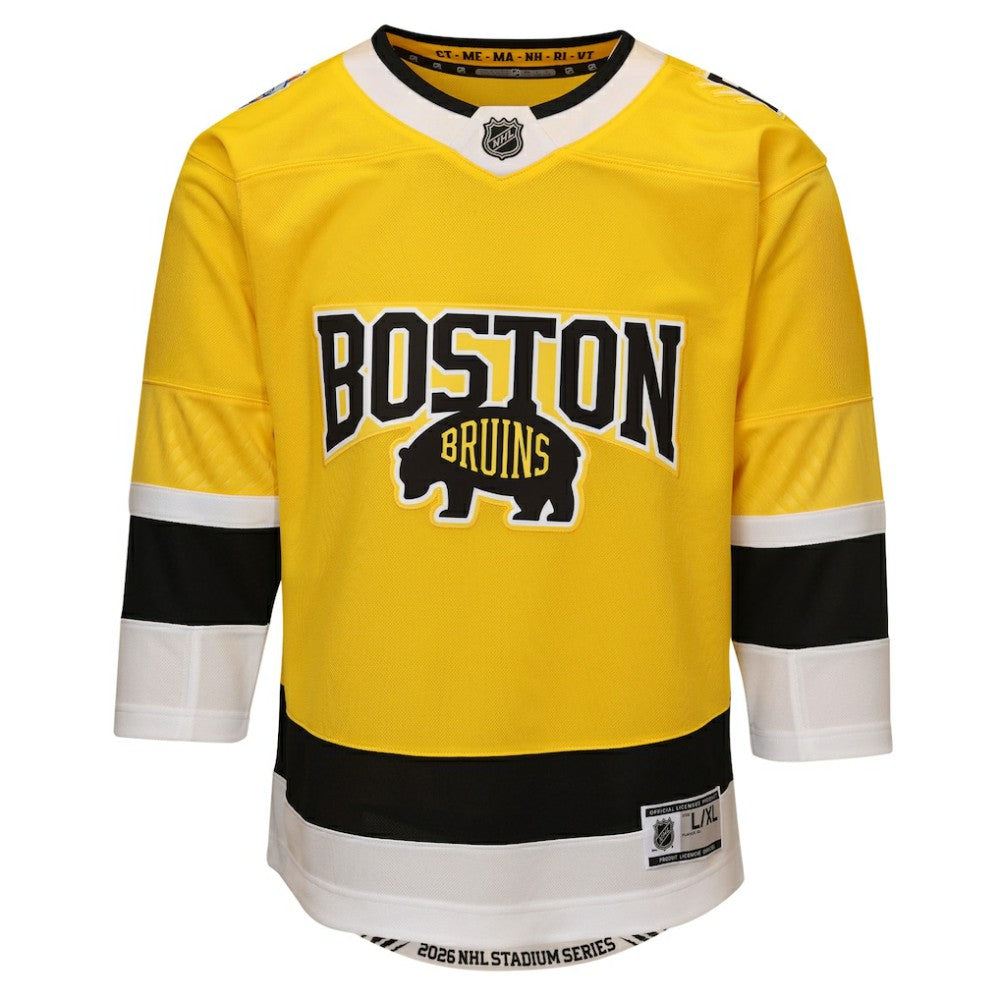 Boston Bruins Outerstuff Youth 2026 Stadium Series Premier Jersey - Gold | NHL Lifestyle