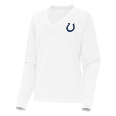 Indianapolis Colts Antigua Women's Varsity Tri-Blend V-Neck Long Sleeve T-Shirt - White - NFL