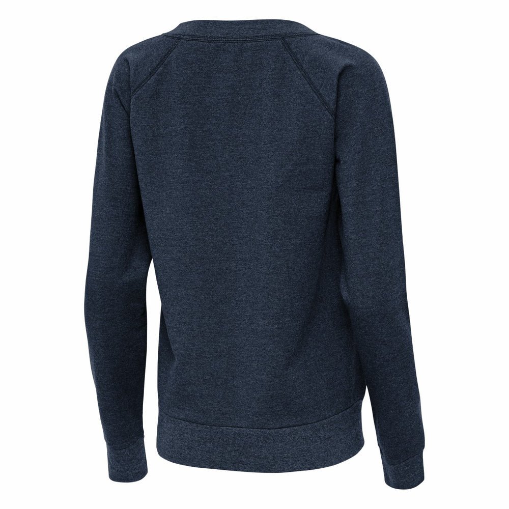 Houston Texans Antigua Women's Varsity Tri-Blend V-Neck Long Sleeve T-Shirt - Heather Navy - NFL