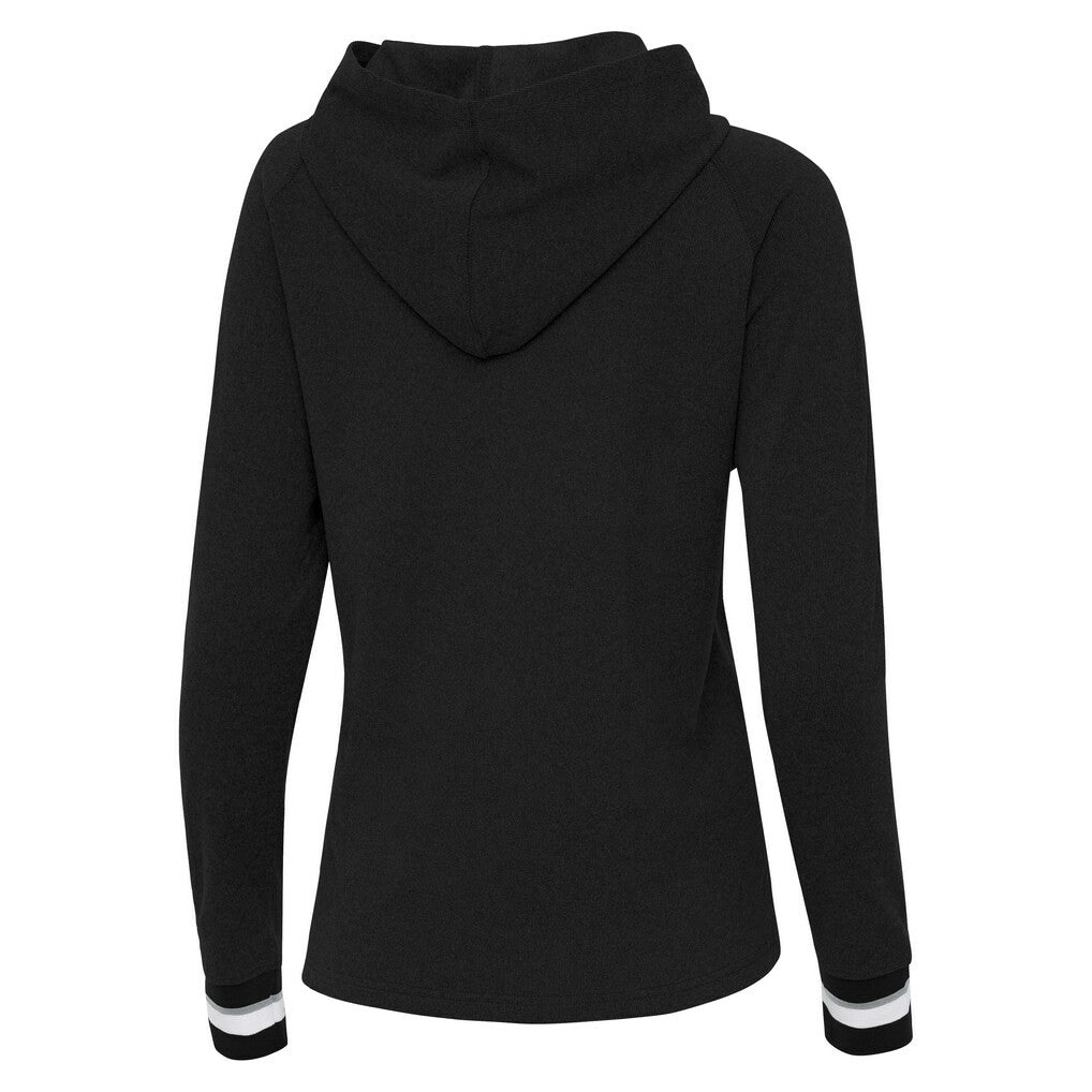 Las Vegas Raiders Antigua Women's Trek Raglan Pullover Hoodie - Black - NFL