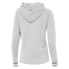 Los Angeles Chargers Antigua Women's Trek Raglan Pullover Hoodie - Heather Gray - NFL