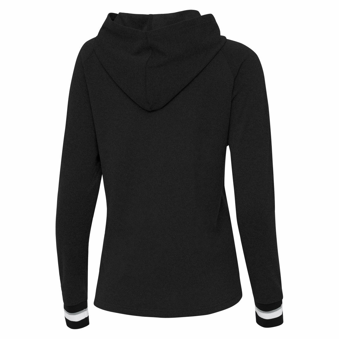 Green Bay Packers Antigua Women's Trek Raglan Pullover Hoodie - Black - NFL