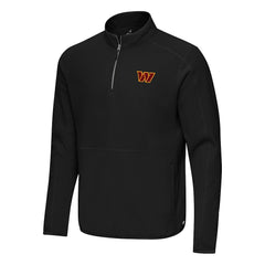 Washington Commanders Antigua Step Up Quarter-Zip Pullover - Black - NFL