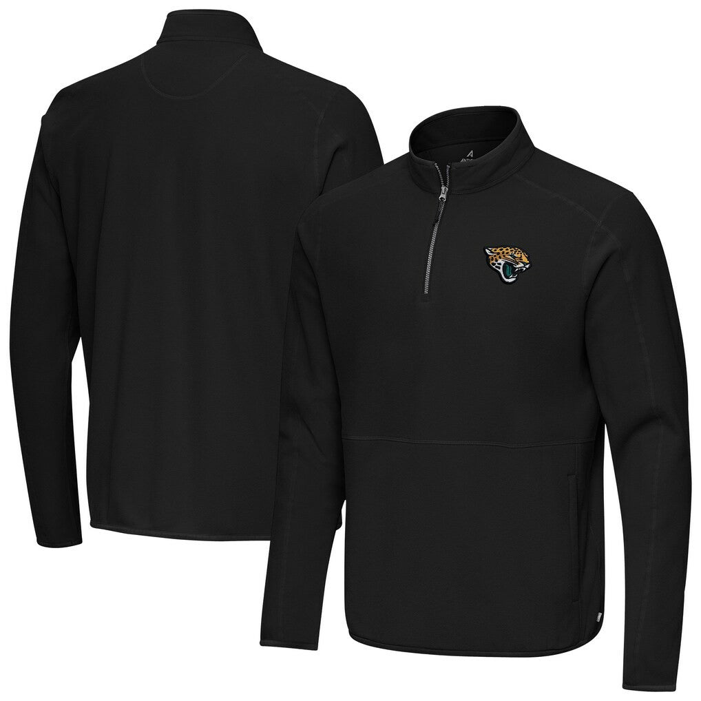 Jacksonville Jaguars Antigua Step Up Quarter-Zip Pullover - Black - NFL