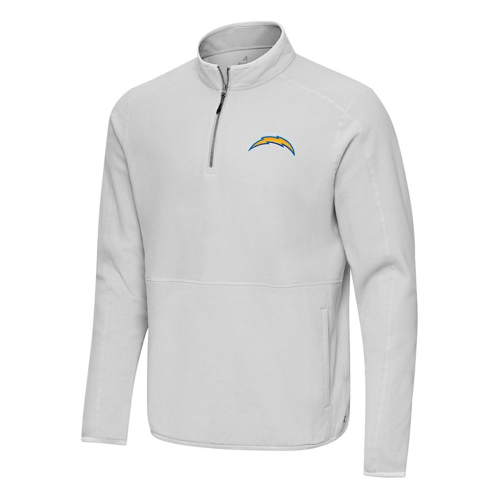 Los Angeles Chargers Antigua Step Up Quarter-Zip Pullover - Gray - NFL