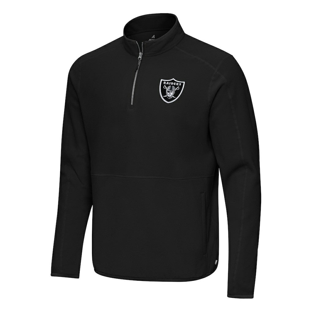 Las Vegas Raiders Antigua Step Up Quarter-Zip Pullover - Black - NFL