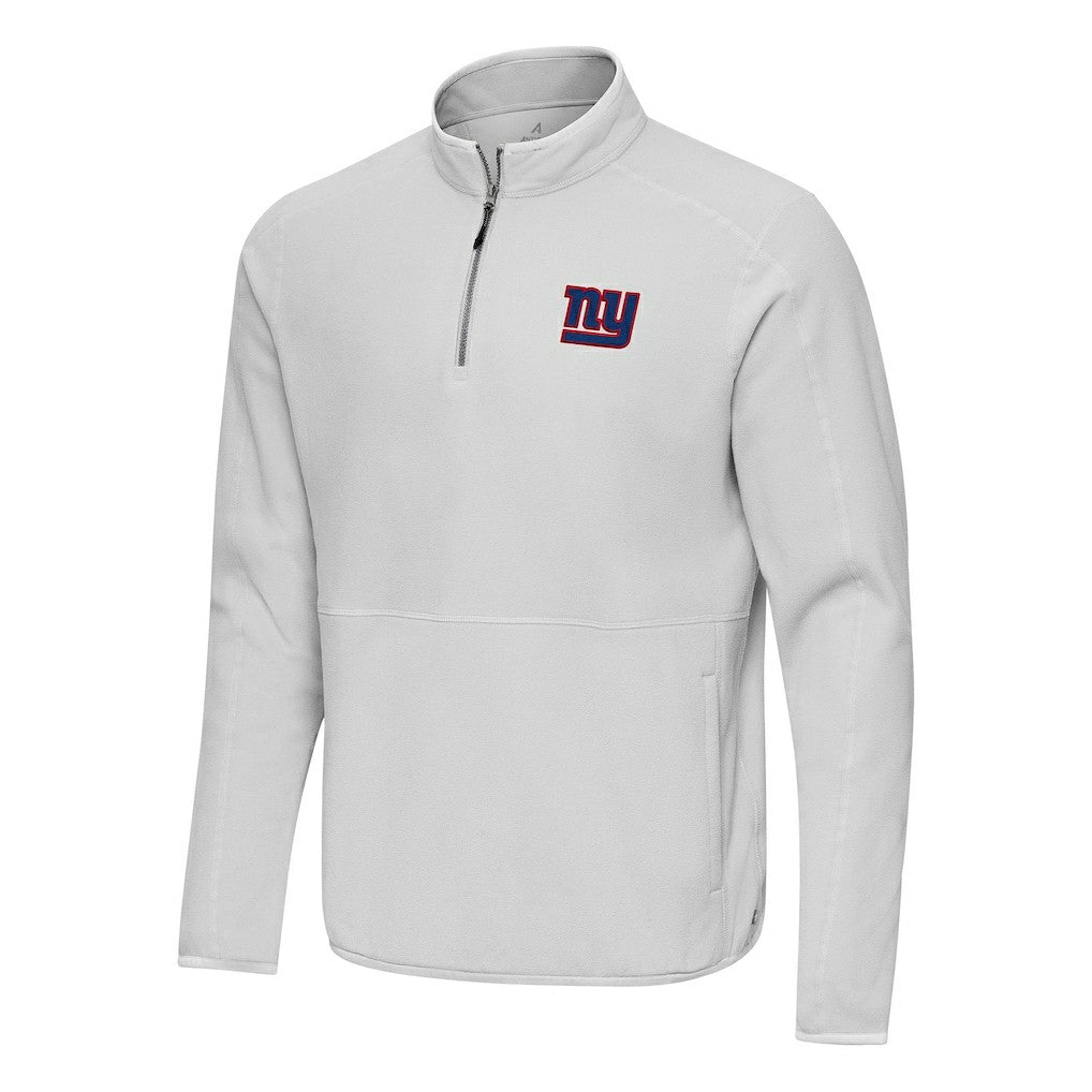 New York Giants Antigua Step Up Quarter-Zip Pullover - Gray - NFL