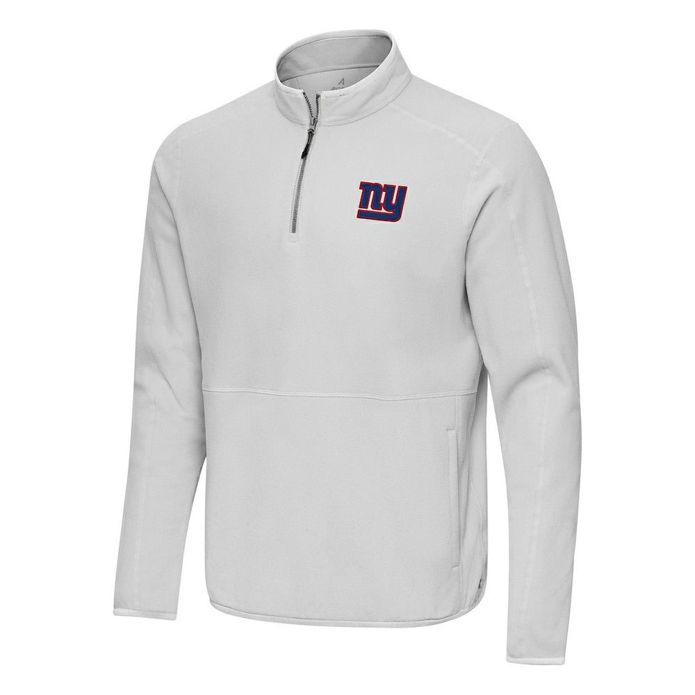 New York Giants Antigua Step Up Quarter-Zip Pullover - Gray - NFL