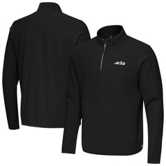 New York Jets Antigua Step Up Quarter-Zip Pullover - Black - NFL