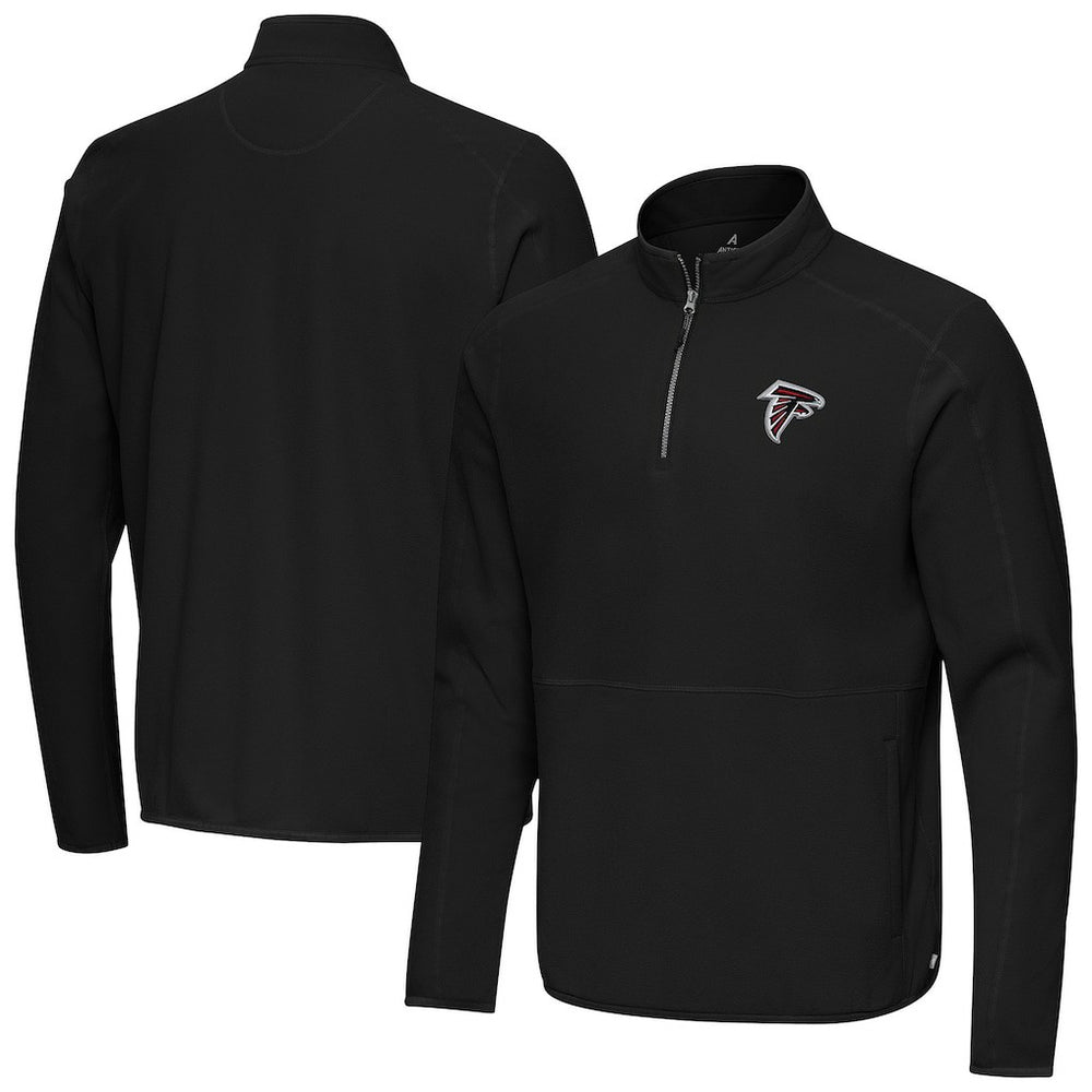 Atlanta Falcons Antigua Step Up Quarter-Zip Pullover - Black - NFL