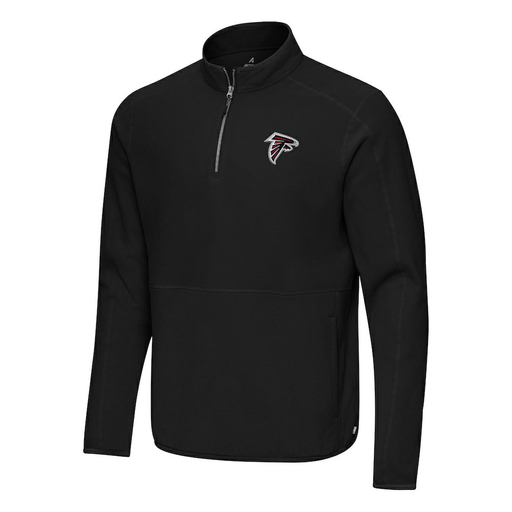 Atlanta Falcons Antigua Step Up Quarter-Zip Pullover - Black - NFL