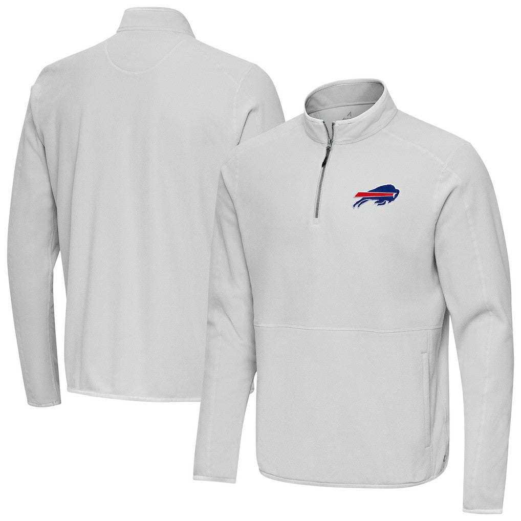 Buffalo Bills Antigua Step Up Quarter-Zip Pullover - Gray - NFL