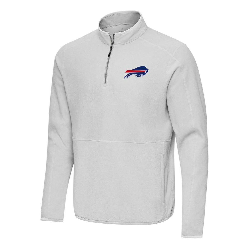 Buffalo Bills Antigua Step Up Quarter-Zip Pullover - Gray - NFL