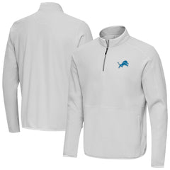 Detroit Lions Antigua Step Up Quarter-Zip Pullover - Gray - NFL