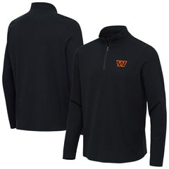 Washington Commanders Antigua Sync Tri-Blend Quarter-Zip Pullover - Heather Black - NFL