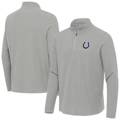 Indianapolis Colts Antigua Sync Tri-Blend Quarter-Zip Pullover - Heather Gray - NFL