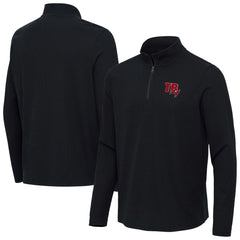 Tampa Bay Buccaneers Antigua Sync Tri-Blend Quarter-Zip Pullover - Heather Black - NFL