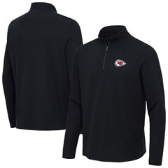 Kansas City Chiefs Antigua Sync Tri-Blend Quarter-Zip Pullover - Heather Black - NFL