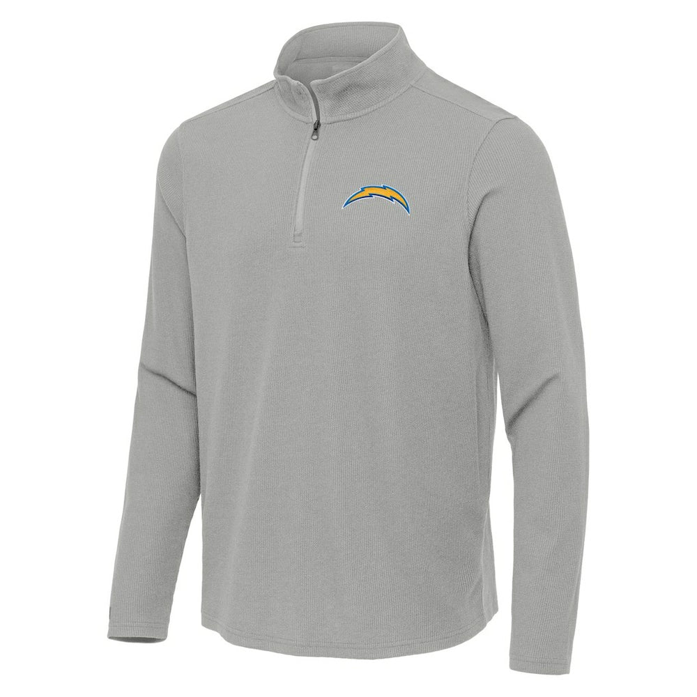 Los Angeles Chargers Antigua Sync Tri-Blend Quarter-Zip Pullover - Heather Gray - NFL