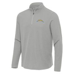 Los Angeles Chargers Antigua Sync Tri-Blend Quarter-Zip Pullover - Heather Gray - NFL