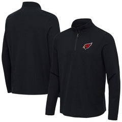 Arizona Cardinals Antigua Sync Tri-Blend Quarter-Zip Pullover - Heather Black - NFL