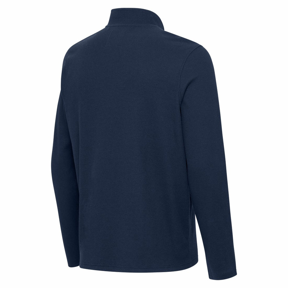 Denver Broncos Antigua Sync Tri-Blend Quarter-Zip Pullover - Heather Navy - NFL