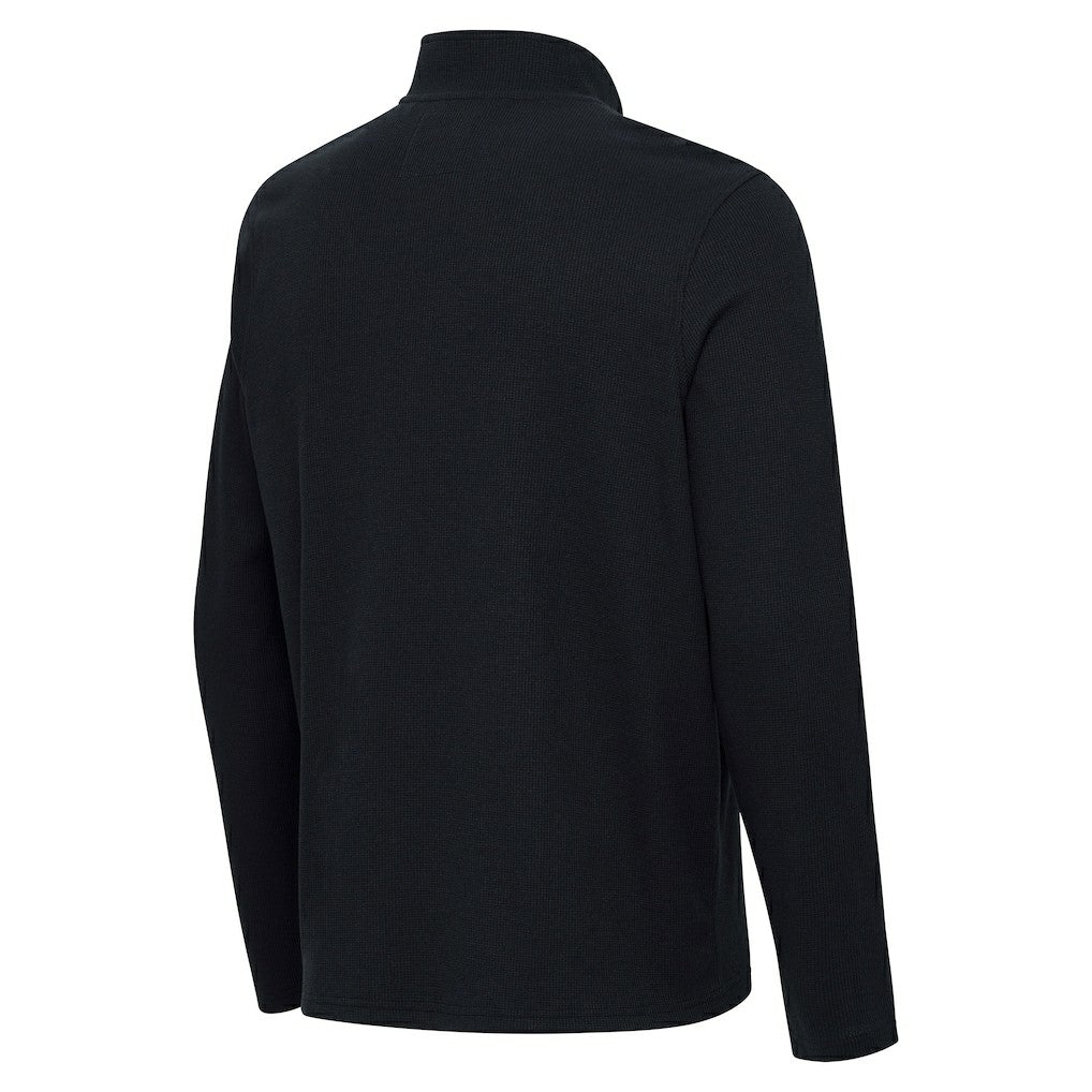 Carolina Panthers Antigua Sync Tri-Blend Quarter-Zip Pullover - Heather Black - NFL