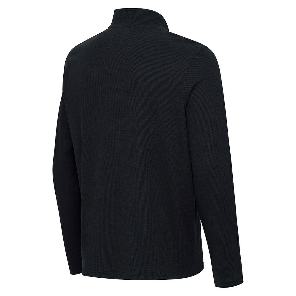 Green Bay Packers Antigua Sync Tri-Blend Quarter-Zip Pullover - Heather Black - NFL