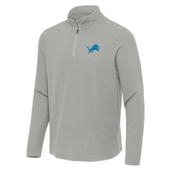 Detroit Lions Antigua Sync Tri-Blend Quarter-Zip Pullover - Heather Gray - NFL