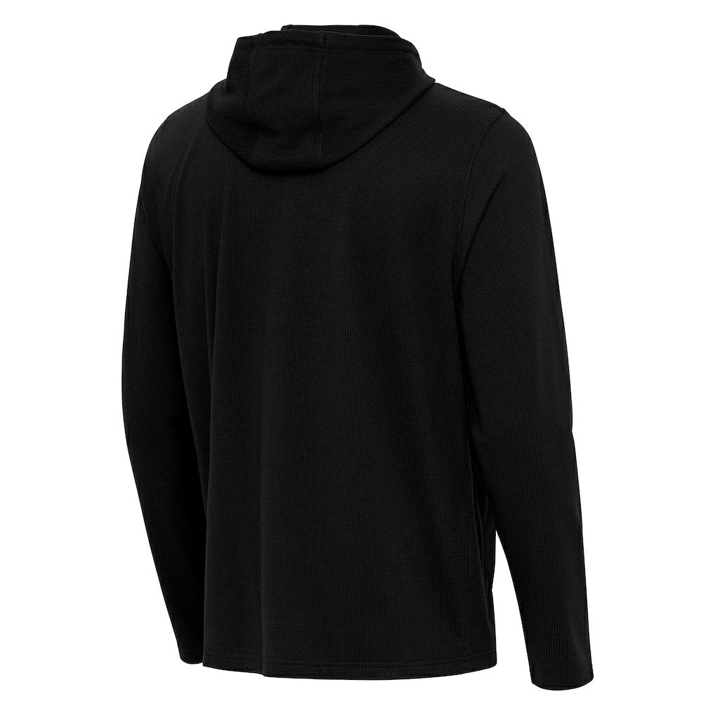 Atlanta Falcons Antigua Connected Quarter-Zip Pullover Hoodie - Black - NFL