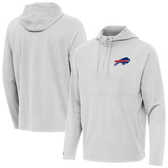Buffalo Bills Antigua Connected Quarter-Zip Pullover Hoodie - Gray - NFL