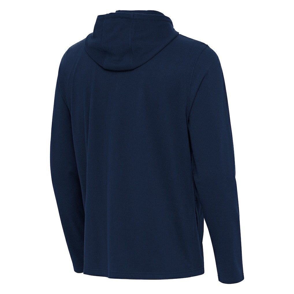 Chicago Bears Antigua Connected Quarter-Zip Pullover Hoodie - Navy - NFL
