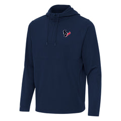 Houston Texans Antigua Connected Quarter-Zip Pullover Hoodie - Navy - NFL