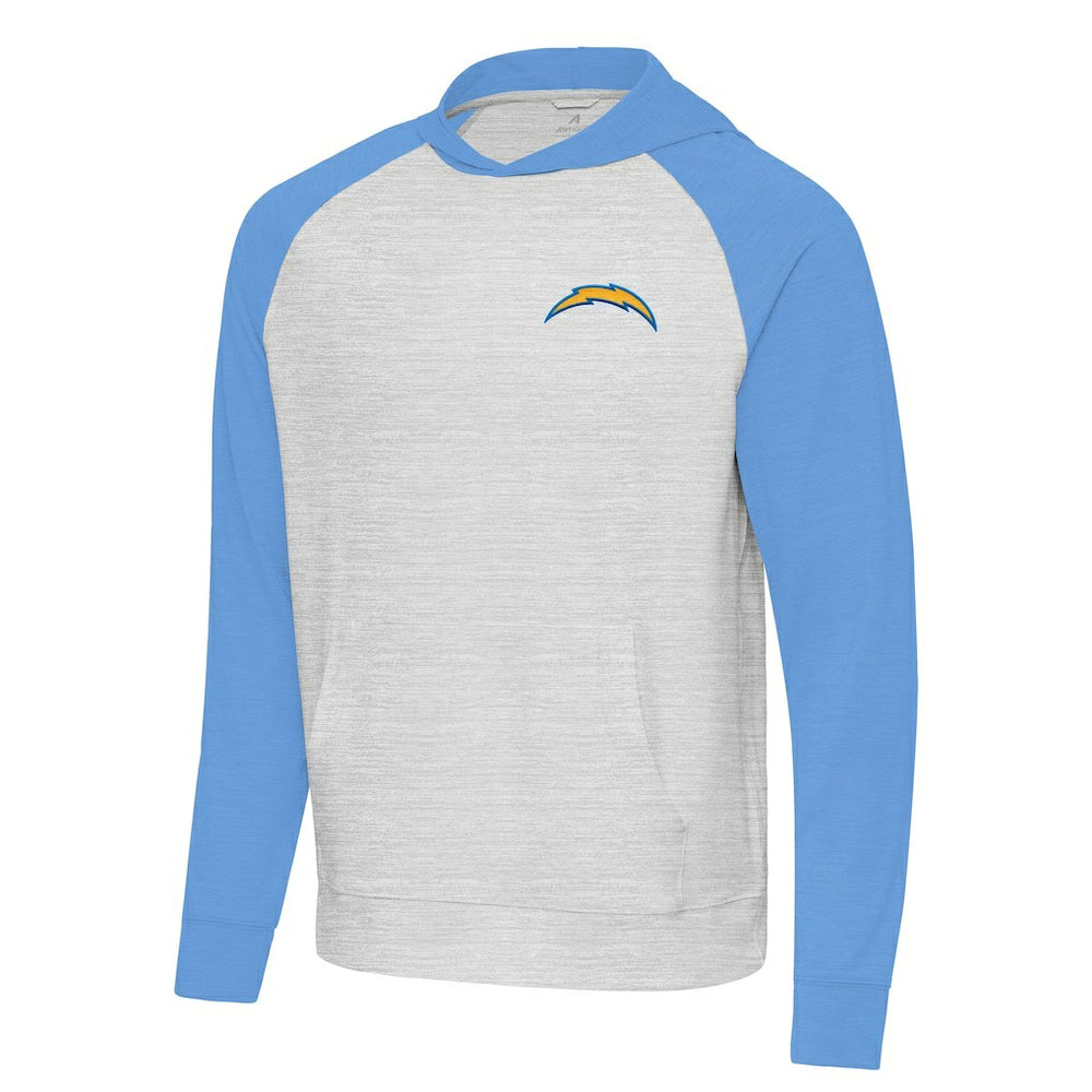 Los Angeles Chargers Antigua Urgent Pullover Hoodie - Powder Blue/Gray - NFL