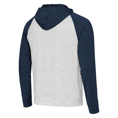 Chicago Bears Antigua Urgent Pullover Hoodie - Heather Navy/Gray - NFL