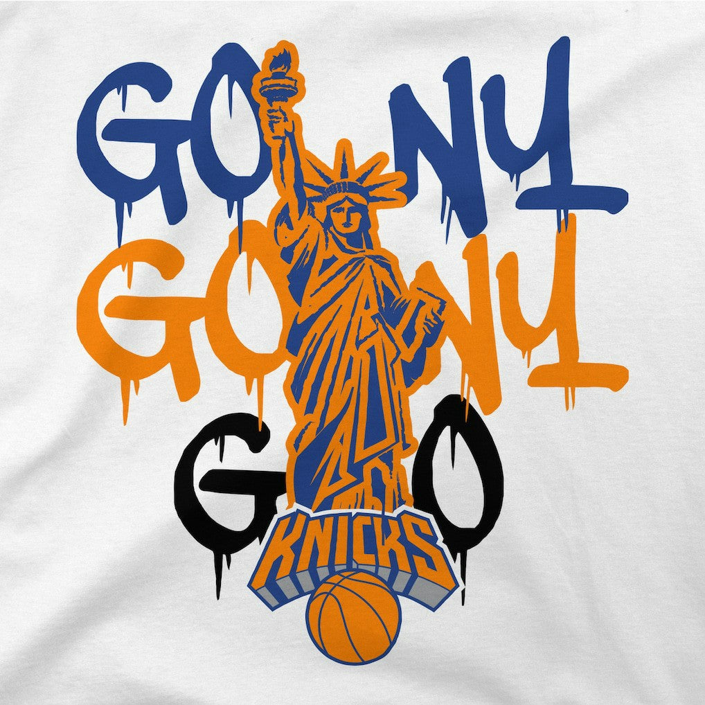 New York Knicks Stadium Essentials Unisex Oversized Go NY Go T-Shirt White
