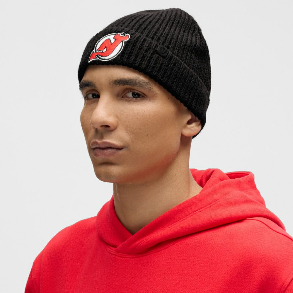 New Jersey Devils lululemon Unisex Close-Fit Wool-Blend Ribbed Beanie - Black | NHL online
