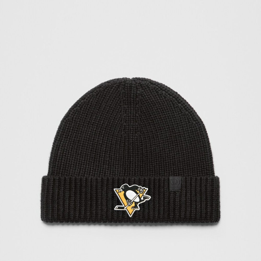 Pittsburgh Penguins lululemon Unisex Close-Fit Wool-Blend Ribbed Beanie - Black | NHL Clearance