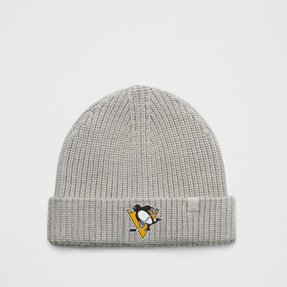Pittsburgh Penguins lululemon Unisex Close-Fit Wool-Blend Ribbed Beanie - Heathered Gull Grey | NHL Clearance